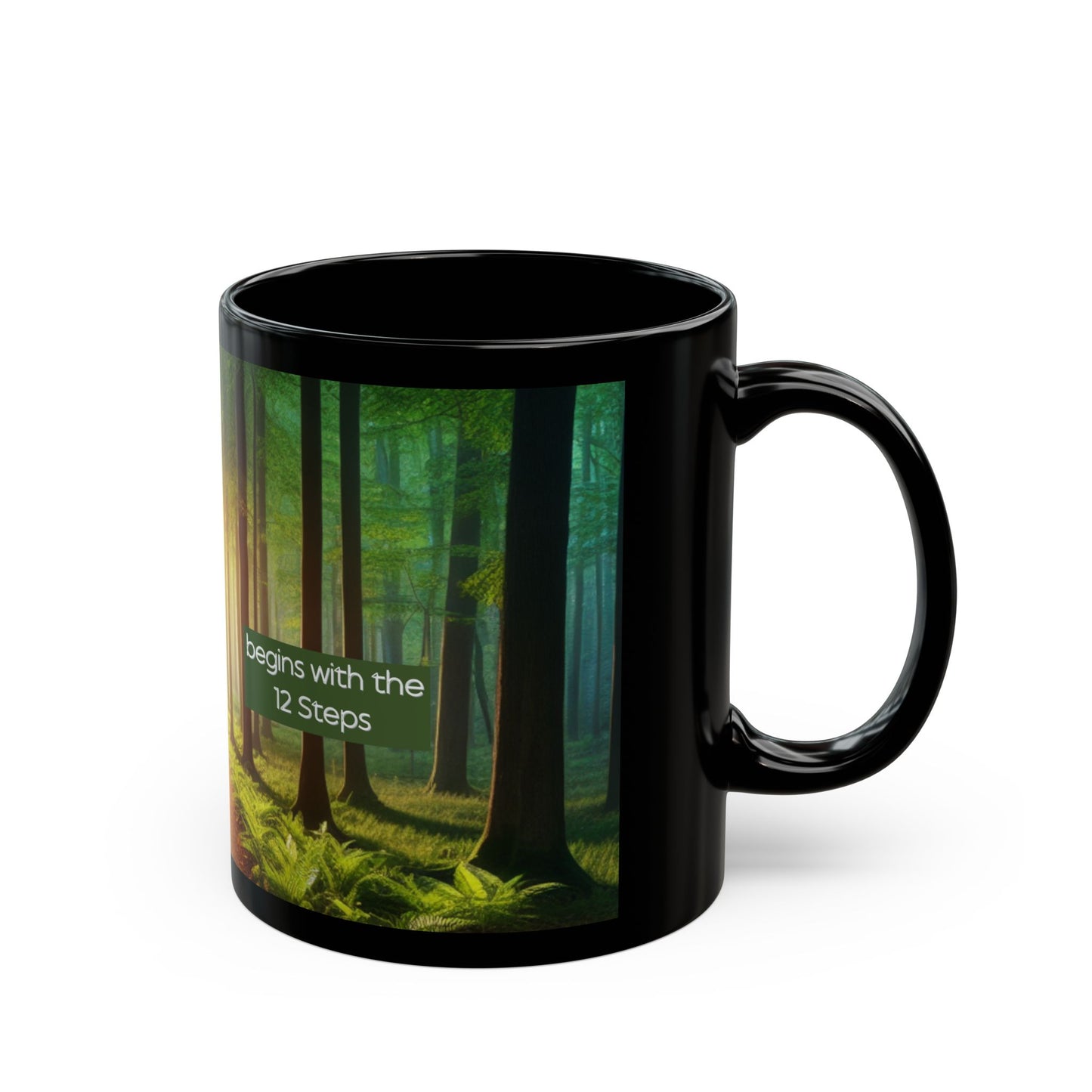 Mug - 12 Steps of Recovery Journey Black Mug (11oz, 15oz)