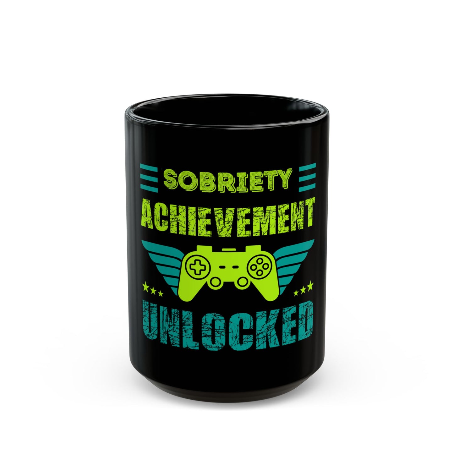 Mug - Sobriety Achievement Unlocked Black 11oz/15oz