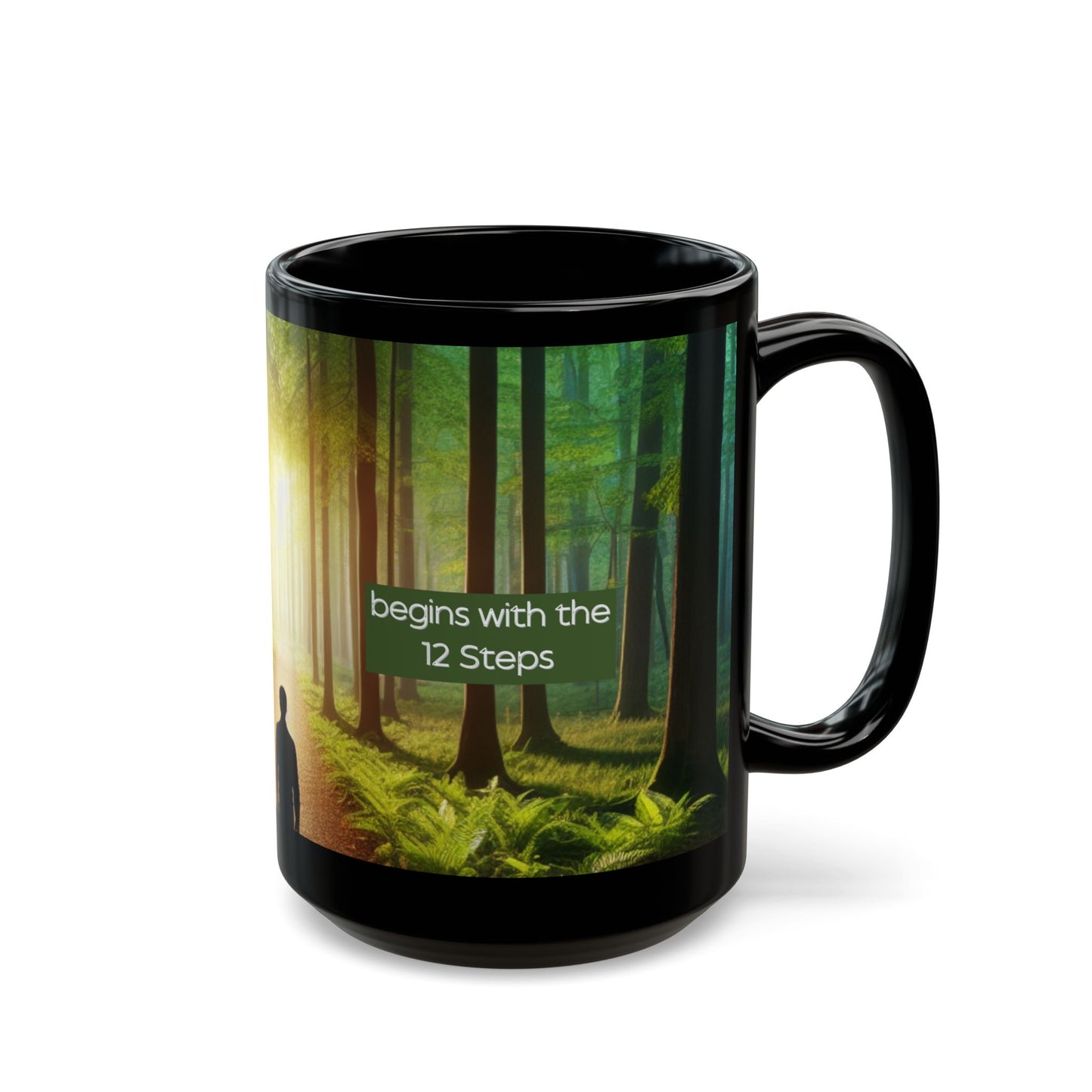 Mug - 12 Steps of Recovery Journey Black Mug (11oz, 15oz)