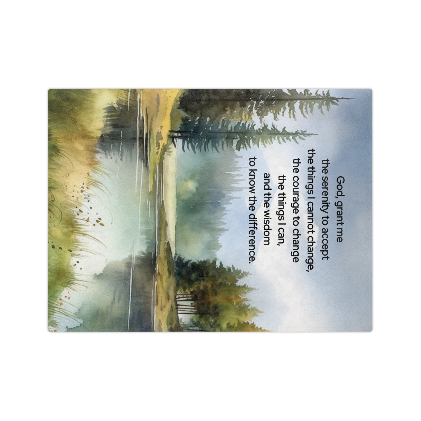 Velveteen Blanket - Serenity Prayer Meditation Microfiber Throw
