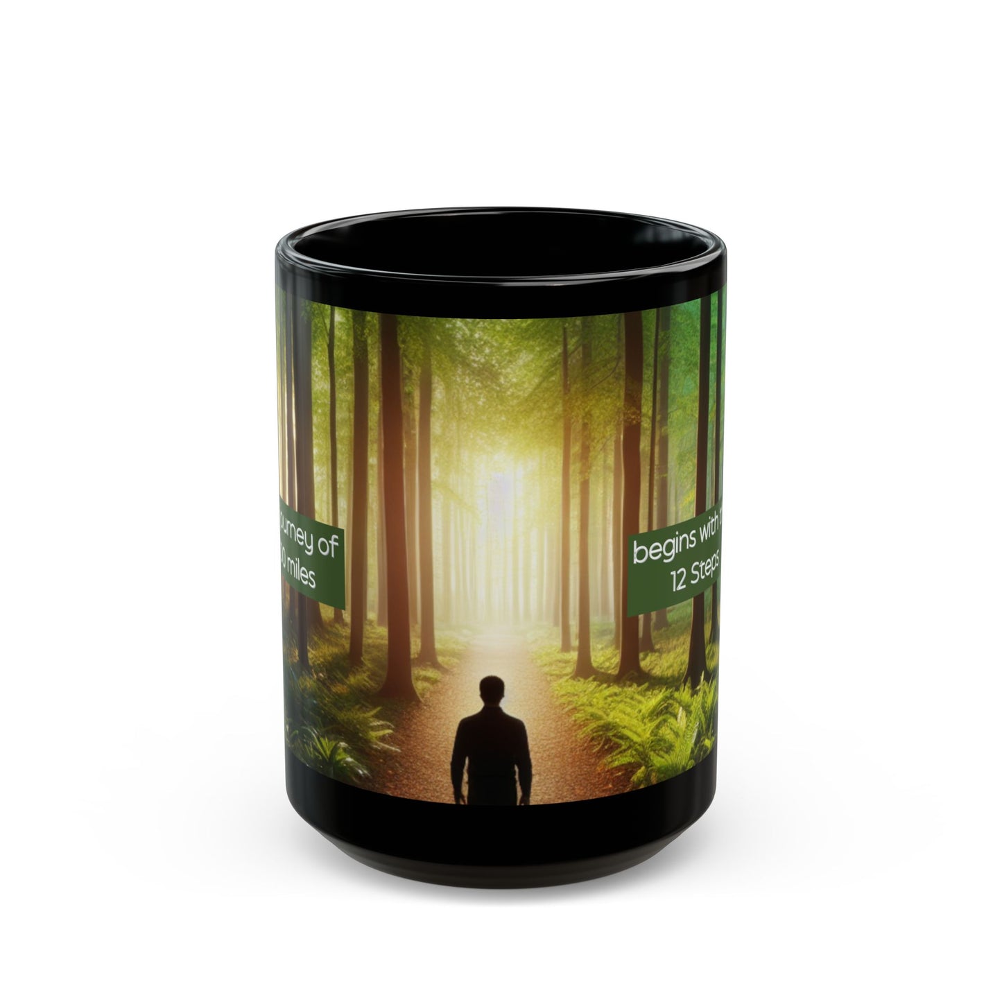 Mug - 12 Steps of Recovery Journey Black Mug (11oz, 15oz)