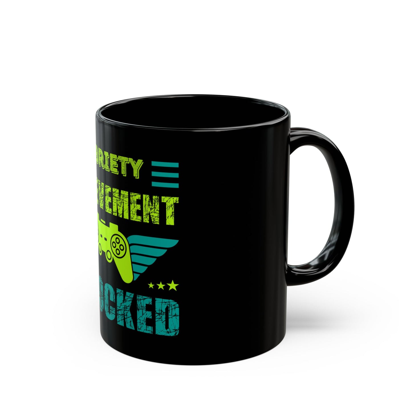 Mug - Sobriety Achievement Unlocked Black 11oz/15oz