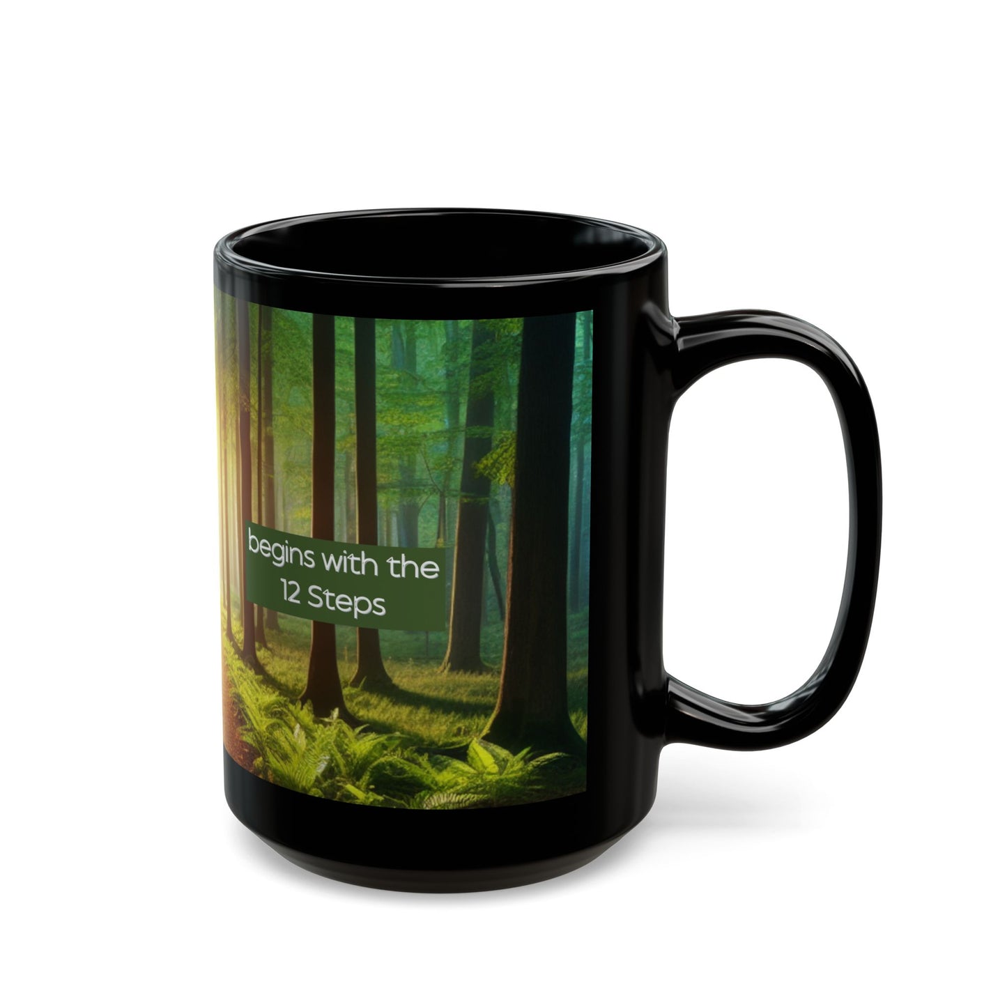 Mug - 12 Steps of Recovery Journey Black Mug (11oz, 15oz)