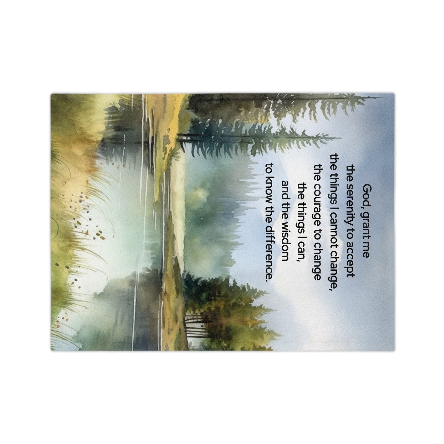 Velveteen Blanket - Serenity Prayer Meditation Microfiber Throw